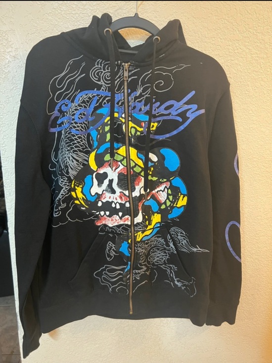 Ed Hardy Other - Ed Hardy Black Hoodie with Brand Tag